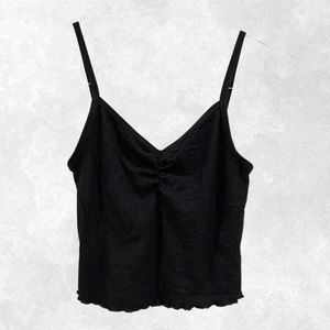 Pacsun Black Spaghetti Strap Basic Cami Crop Top